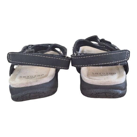 EARTH ORIGINS SAVOY SAILOR Comfort Sandals Strappy size 7 Black Worn Once - Picture 9 of 11